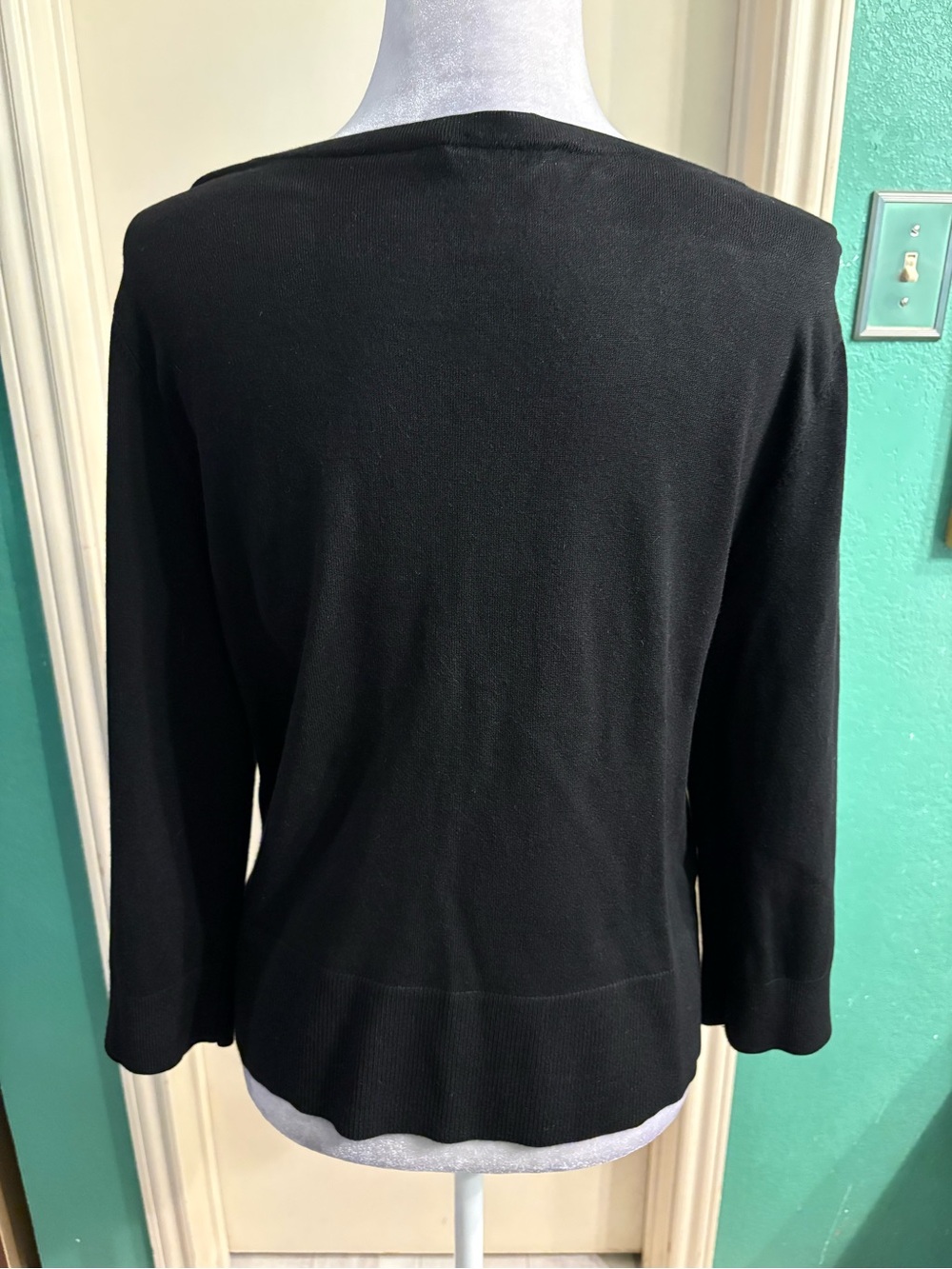 White House Black Market Cardigan with Silver Snap Buttons - Picture 5 of 12